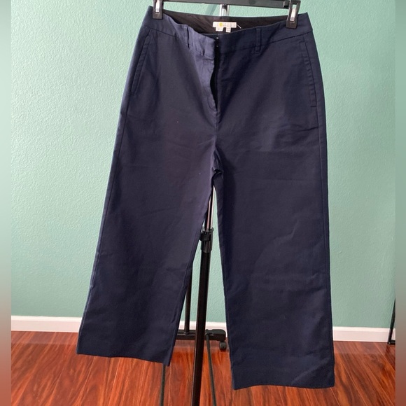 Boden Ponte' Knit Wide Leg Culottes Navy Blue  Minimalist Sophisticated ( F-12) - Picture 5 of 11